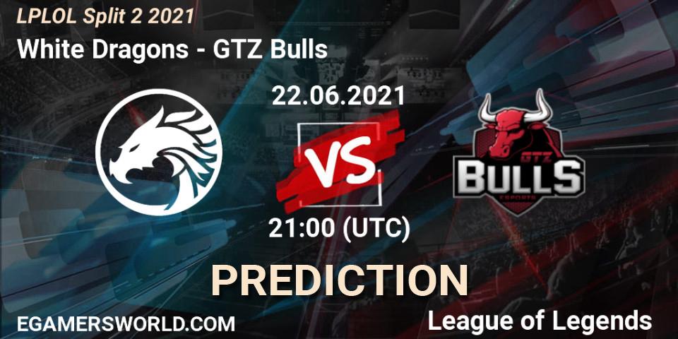 Prognoza White Dragons - GTZ Bulls. 22.06.21, LoL, LPLOL Split 2 2021