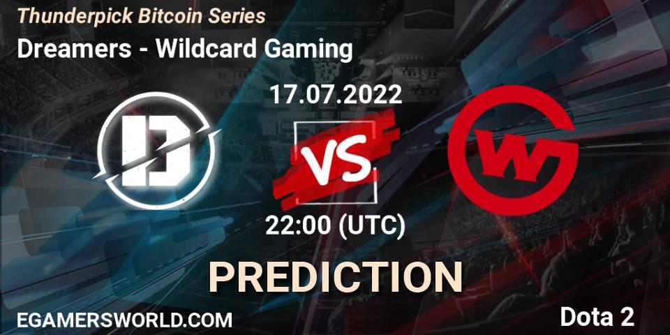 Prognoza Dreamers - Wildcard Gaming. 17.07.2022 at 22:00, Dota 2, Thunderpick Bitcoin Series
