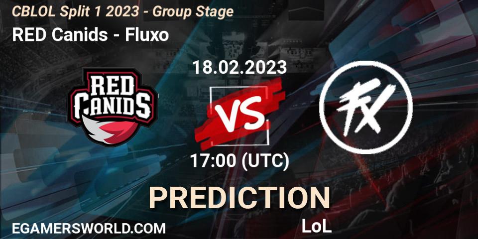 Prognoza RED Canids - Fluxo. 18.02.2023 at 17:15, LoL, CBLOL Split 1 2023 - Group Stage