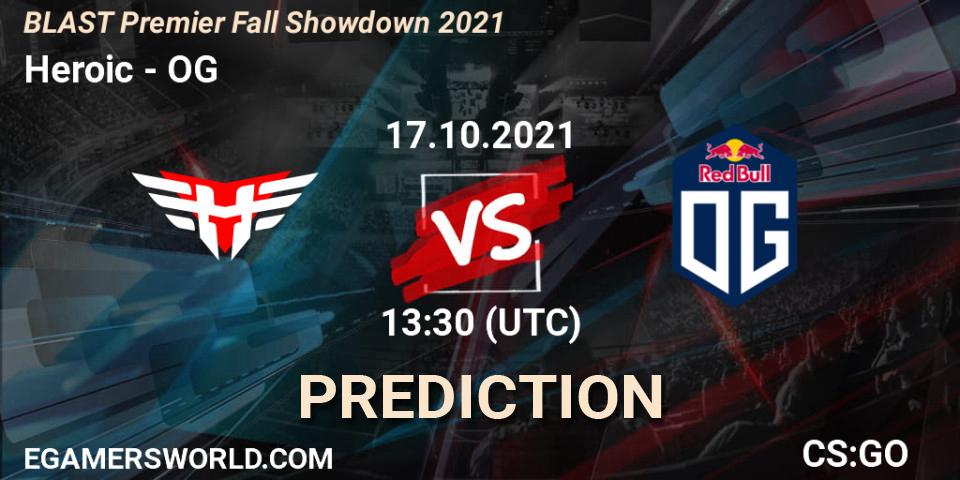 Prognoza Heroic - OG. 17.10.2021 at 13:30, Counter-Strike (CS2), BLAST Premier Fall Showdown 2021