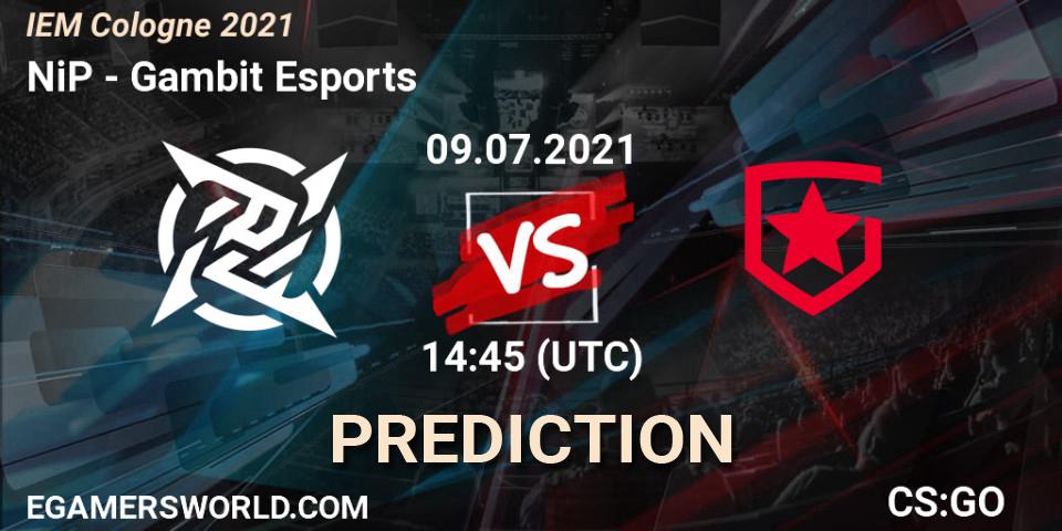 Prognoza NiP - Gambit Esports. 09.07.2021 at 15:00, Counter-Strike (CS2), IEM Cologne 2021