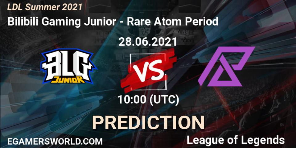 Prognoza Bilibili Gaming Junior - Rare Atom Period. 28.06.2021 at 11:30, LoL, LDL Summer 2021