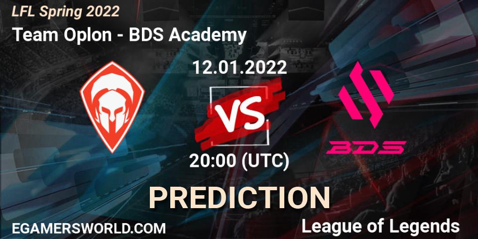 Prognoza Team Oplon - BDS Academy. 12.01.2022 at 20:20, LoL, LFL Spring 2022