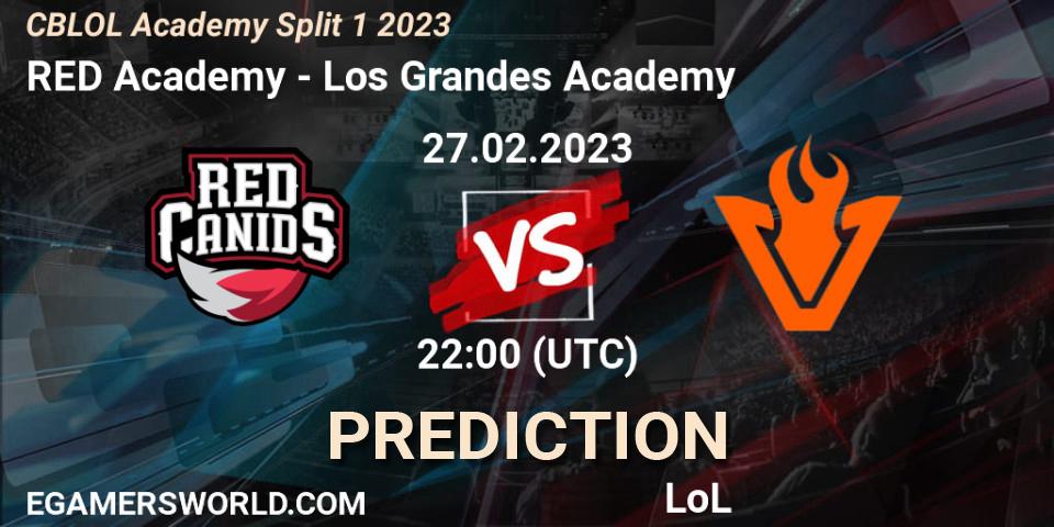 Prognoza RED Academy - Los Grandes Academy. 27.02.2023 at 22:00, LoL, CBLOL Academy Split 1 2023