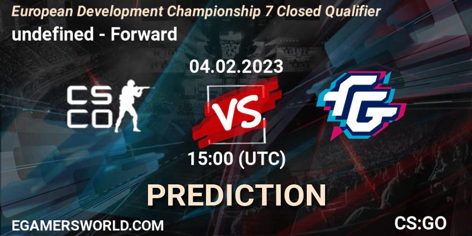 Prognoza undefined - Forward. 04.02.23, CS2 (CS:GO), European Development Championship 7 Closed Qualifier