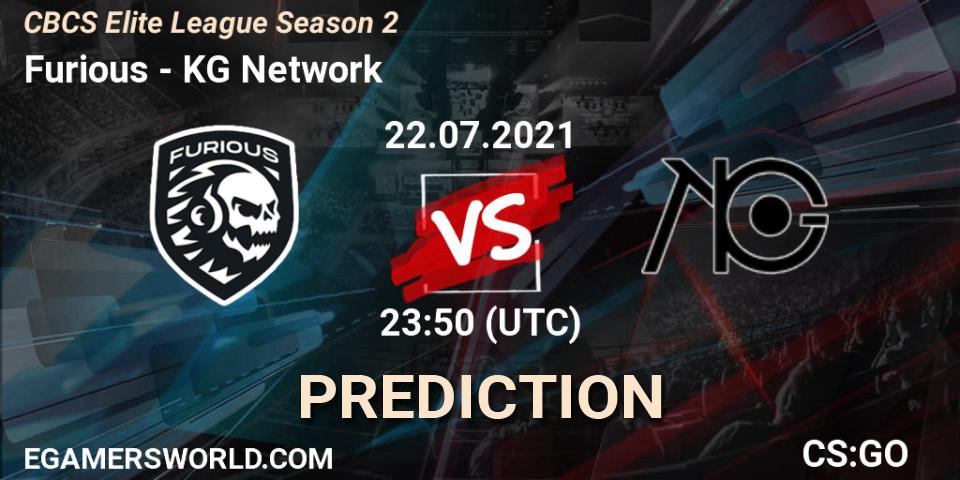 Prognoza Furious - KG Network. 22.07.2021 at 23:50, Counter-Strike (CS2), CBCS Elite League Season 2