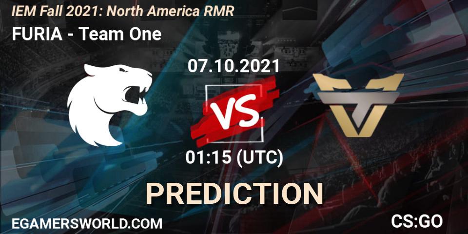 Prognoza FURIA - Team One. 07.10.21, CS2 (CS:GO), IEM Fall 2021: North America RMR