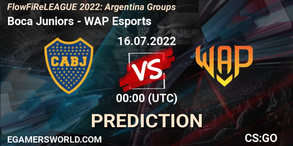Prognoza Boca Juniors - WAP Esports. 15.07.2022 at 23:00, Counter-Strike (CS2), FlowFiReLEAGUE 2022: Argentina Groups