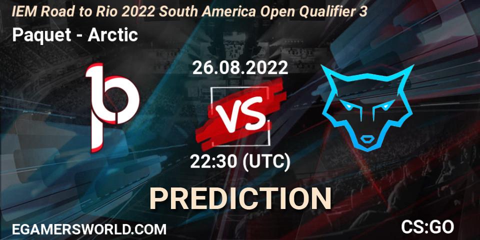Prognoza Paquetá - Arctic. 26.08.2022 at 22:30, Counter-Strike (CS2), IEM Road to Rio 2022 South America Open Qualifier 3