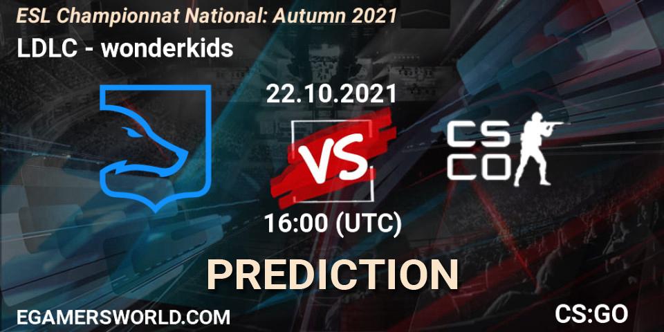 Prognoza LDLC - wonderkids. 22.10.2021 at 17:00, Counter-Strike (CS2), ESL Championnat National: Autumn 2021