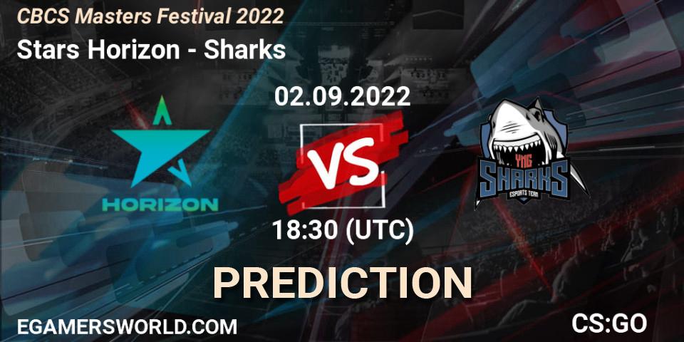 Prognoza Stars Horizon - Sharks. 02.09.2022 at 18:45, Counter-Strike (CS2), CBCS Masters 2022