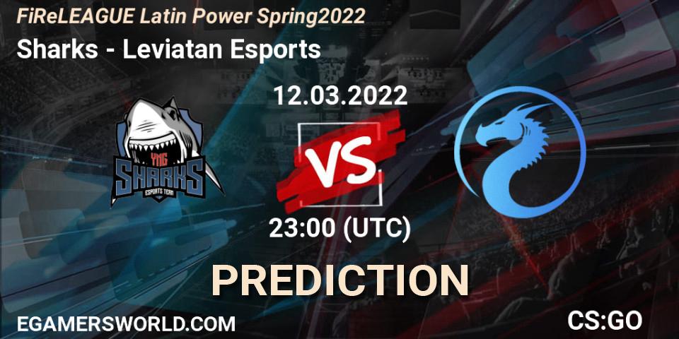 Prognoza Sharks - Leviatan Esports. 12.03.2022 at 22:45, Counter-Strike (CS2), FiReLEAGUE Latin Power Spring 2022