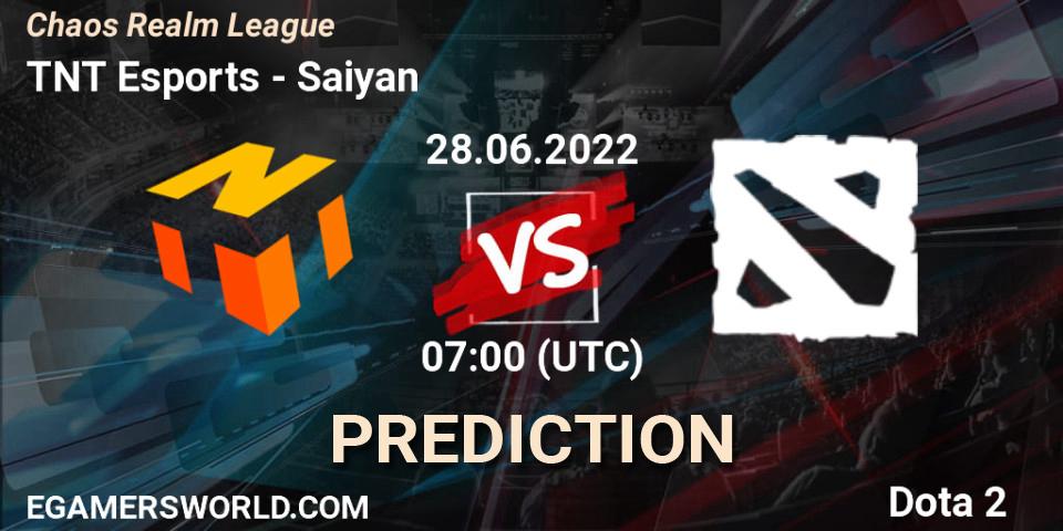 Prognoza TNT Esports - Saiyan. 28.06.2022 at 07:28, Dota 2, Chaos Realm League 