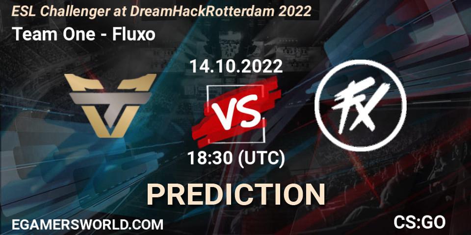 Prognoza Team One - Fluxo. 14.10.22, CS2 (CS:GO), ESL Challenger at DreamHack Rotterdam 2022