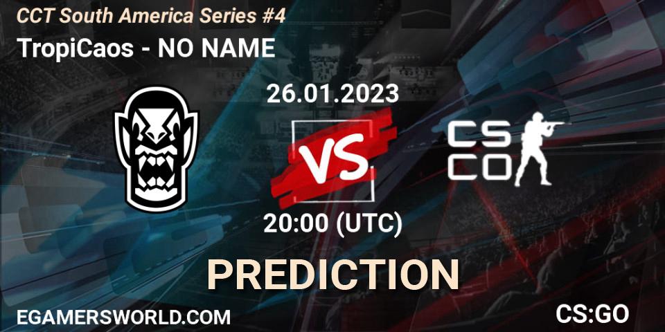 Prognoza TropiCaos - NO NAME. 26.01.2023 at 20:00, Counter-Strike (CS2), CCT South America Series #4