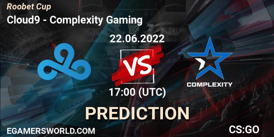 Prognoza Cloud9 - Complexity Gaming. 22.06.2022 at 17:00, Counter-Strike (CS2), Roobet Cup