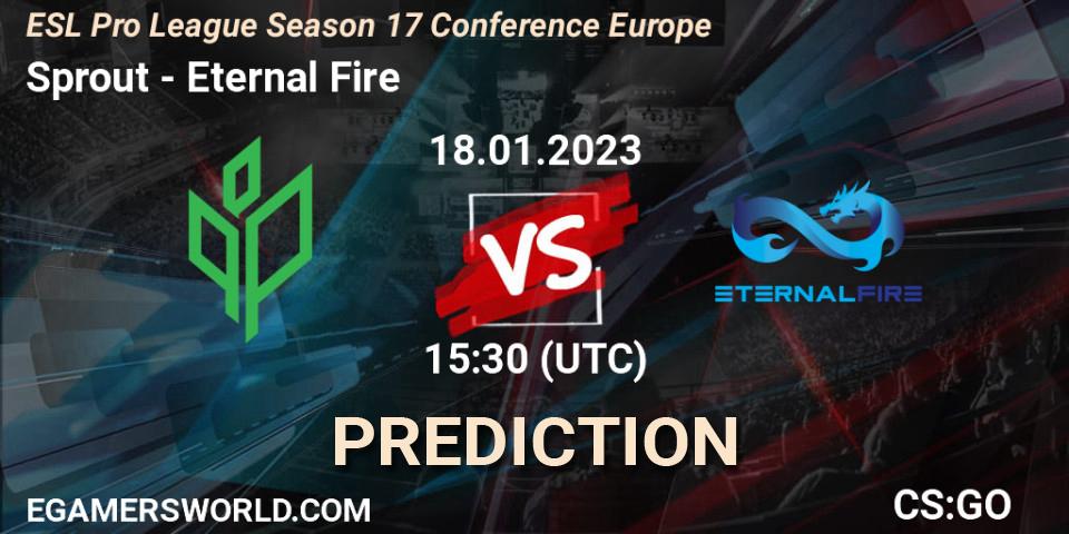 Prognoza Sprout - Eternal Fire. 18.01.23, CS2 (CS:GO), ESL Pro League Season 17 Conference Europe