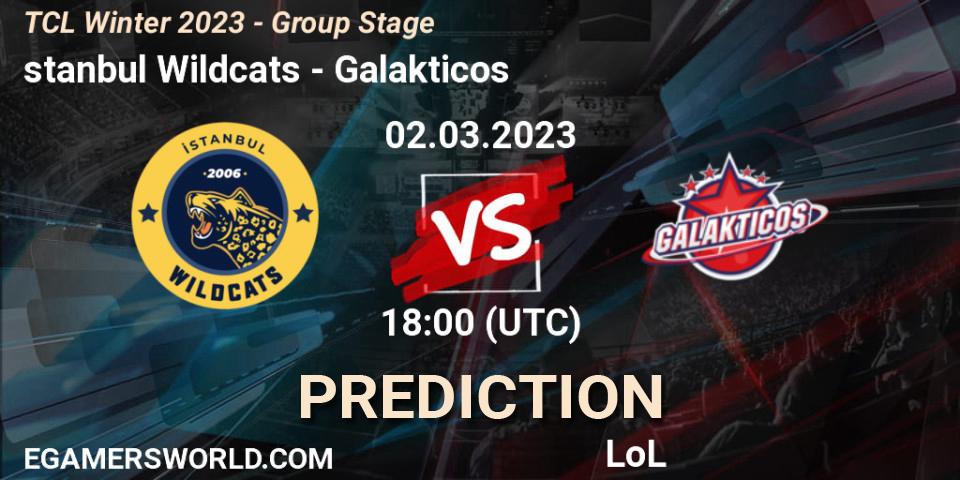 Prognoza İstanbul Wildcats - Galakticos. 09.03.2023 at 18:00, LoL, TCL Winter 2023 - Group Stage
