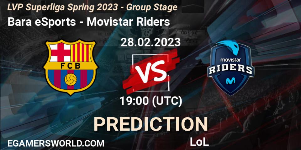 Prognoza Barça eSports - Movistar Riders. 28.02.2023 at 19:00, LoL, LVP Superliga Spring 2023 - Group Stage