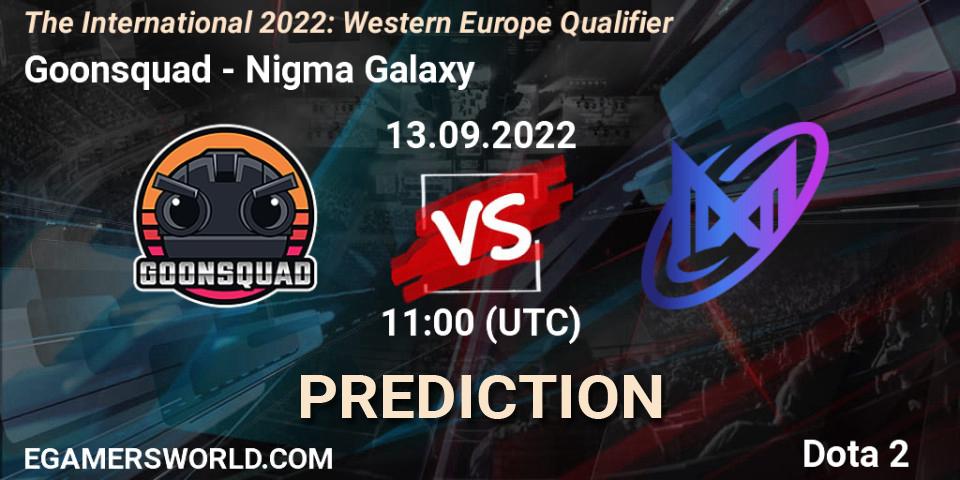 Prognoza Goonsquad - Nigma Galaxy. 13.09.2022 at 10:10, Dota 2, The International 2022: Western Europe Qualifier