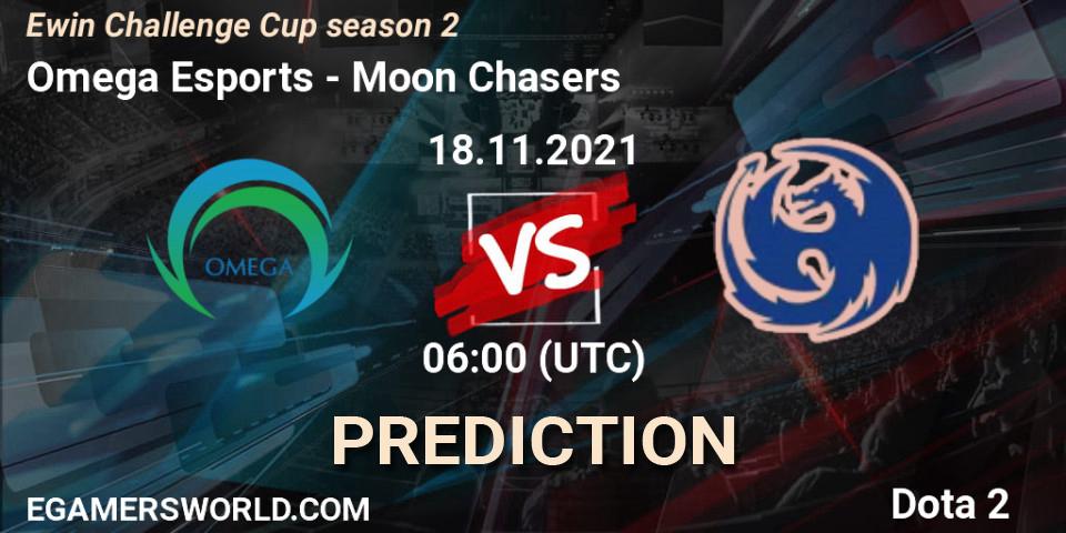 Prognoza Omega Esports - Moon Chasers. 18.11.2021 at 06:54, Dota 2, Ewin Challenge Cup season 2
