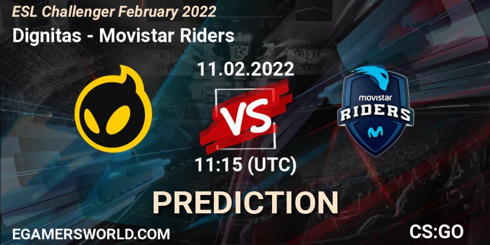 Prognoza Dignitas - Movistar Riders. 11.02.2022 at 11:30, Counter-Strike (CS2), ESL Challenger February 2022