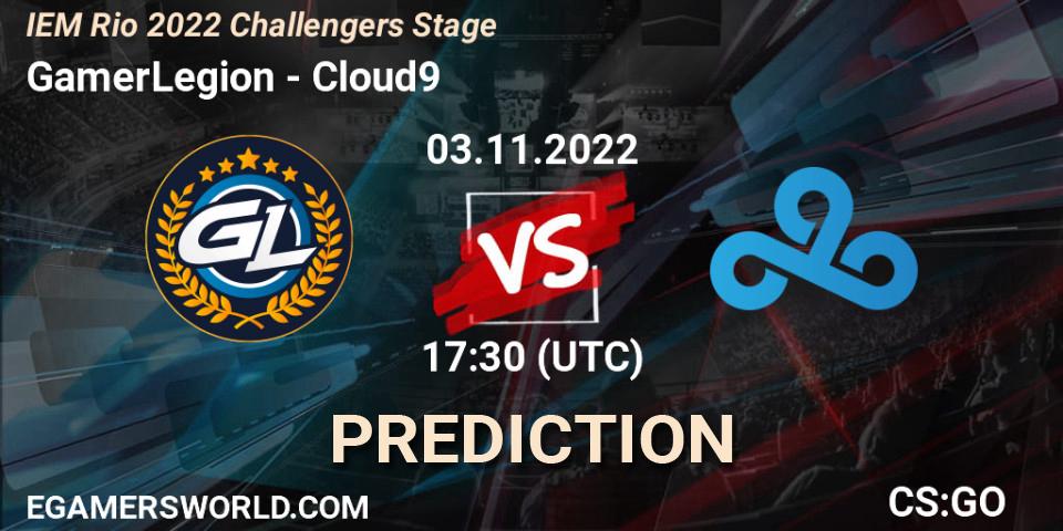 Prognoza GamerLegion - Cloud9. 03.11.2022 at 18:15, Counter-Strike (CS2), IEM Rio 2022 Challengers Stage