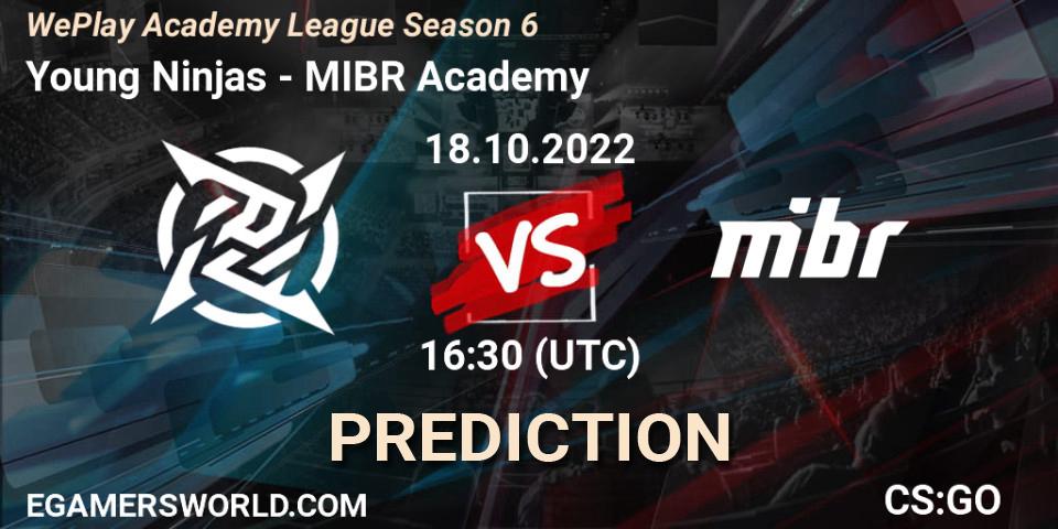 Prognoza Young Ninjas - MIBR Academy. 18.10.2022 at 16:45, Counter-Strike (CS2), WePlay Academy League Season 6