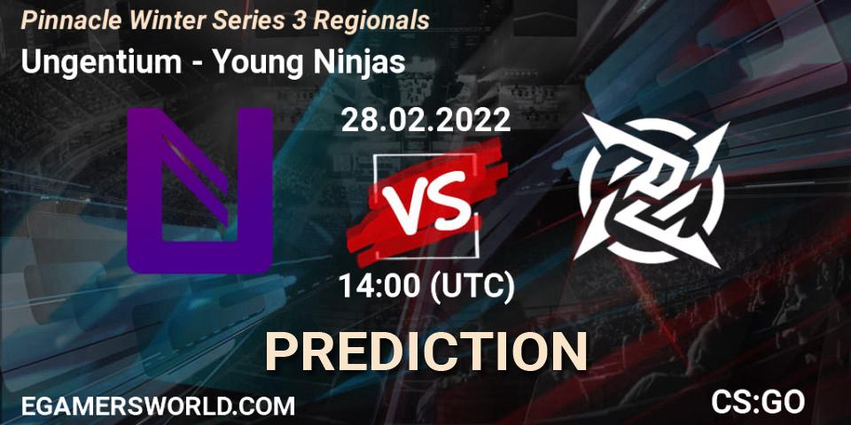 Prognoza Ungentium - Young Ninjas. 28.02.2022 at 14:10, Counter-Strike (CS2), Pinnacle Winter Series 3 Regionals