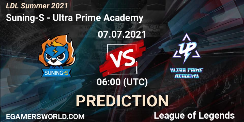 Prognoza Suning-S - Ultra Prime Academy. 07.07.2021 at 06:00, LoL, LDL Summer 2021