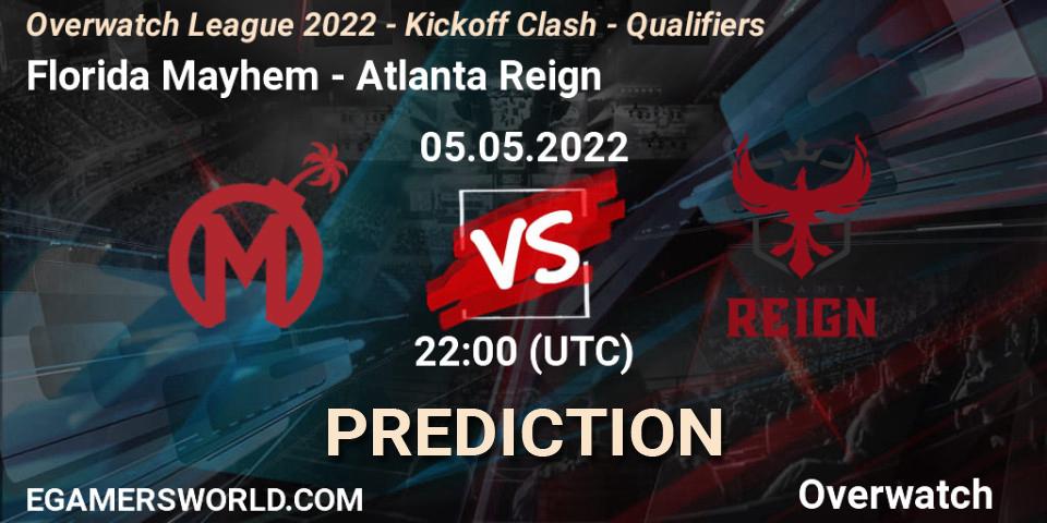 Prognoza Florida Mayhem - Atlanta Reign. 05.05.2022 at 22:15, Overwatch, Overwatch League 2022 - Kickoff Clash - Qualifiers