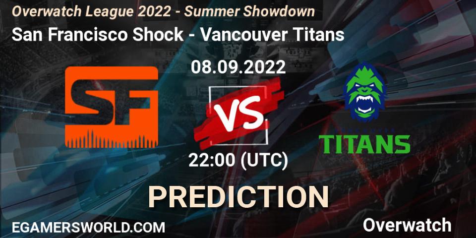 Prognoza San Francisco Shock - Vancouver Titans. 08.09.22, Overwatch, Overwatch League 2022 - Summer Showdown