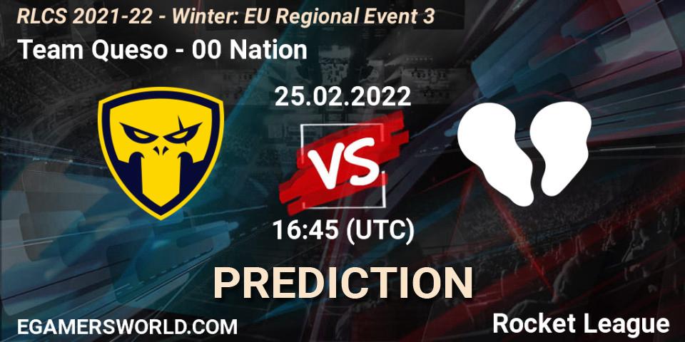 Prognoza Team Queso - 00 Nation. 25.02.2022 at 16:45, Rocket League, RLCS 2021-22 - Winter: EU Regional Event 3