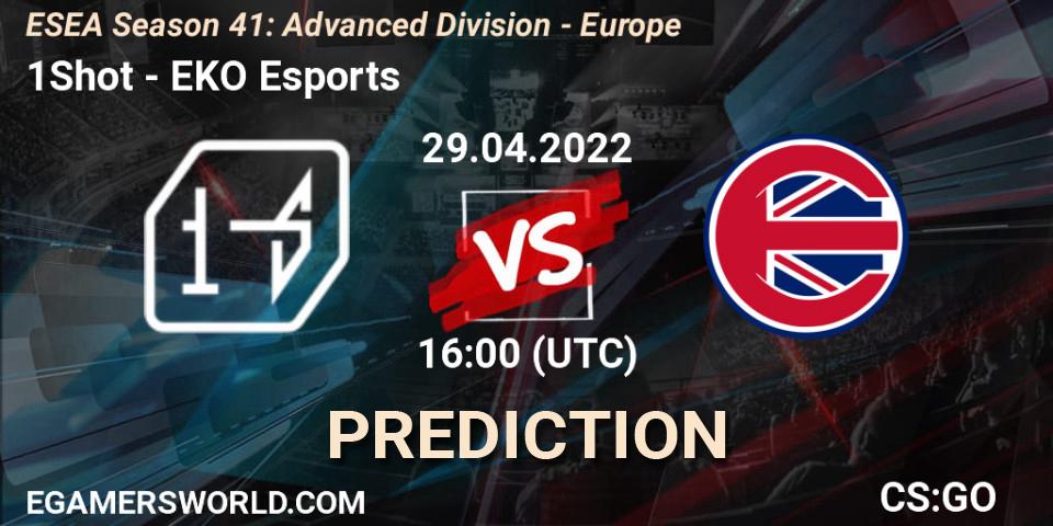 Prognoza 1Shot - EKO Esports. 29.04.2022 at 16:00, Counter-Strike (CS2), ESEA Season 41: Advanced Division - Europe