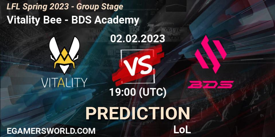 Prognoza Vitality Bee - BDS Academy. 02.02.2023 at 19:00, LoL, LFL Spring 2023 - Group Stage