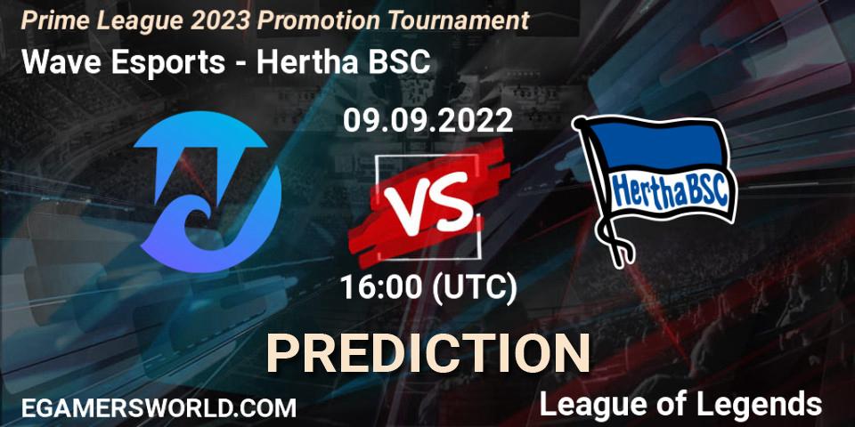 Prognoza Wave Esports - Hertha BSC. 13.09.2022 at 16:00, LoL, Prime League 2023 Promotion Tournament