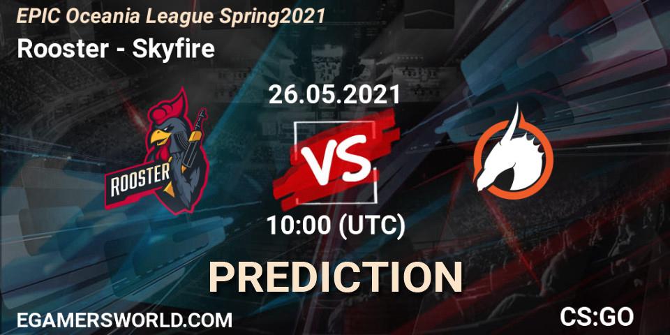 Prognoza Rooster - Skyfire. 26.05.21, CS2 (CS:GO), EPIC Oceania League Spring 2021