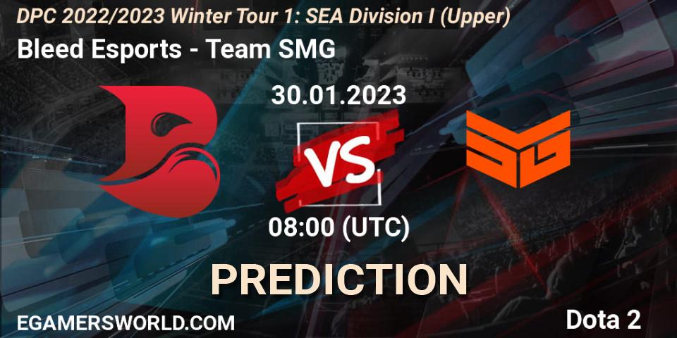 Prognoza Bleed Esports - Team SMG. 30.01.23, Dota 2, DPC 2022/2023 Winter Tour 1: SEA Division I (Upper)