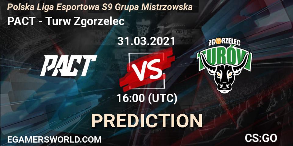 Prognoza PACT - Turów Zgorzelec. 31.03.2021 at 16:00, Counter-Strike (CS2), Polska Liga Esportowa S9 Grupa Mistrzowska
