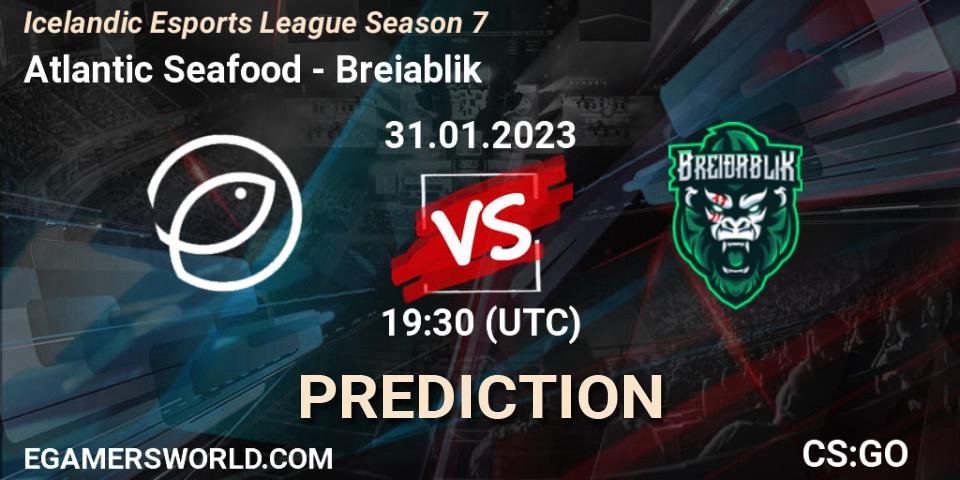 Prognoza Atlantic Seafood - Breiðablik. 31.01.23, CS2 (CS:GO), Icelandic Esports League Season 7