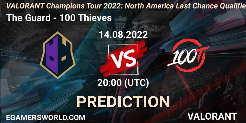 Prognoza The Guard - 100 Thieves. 14.08.2022 at 20:15, VALORANT, VCT 2022: North America Last Chance Qualifier