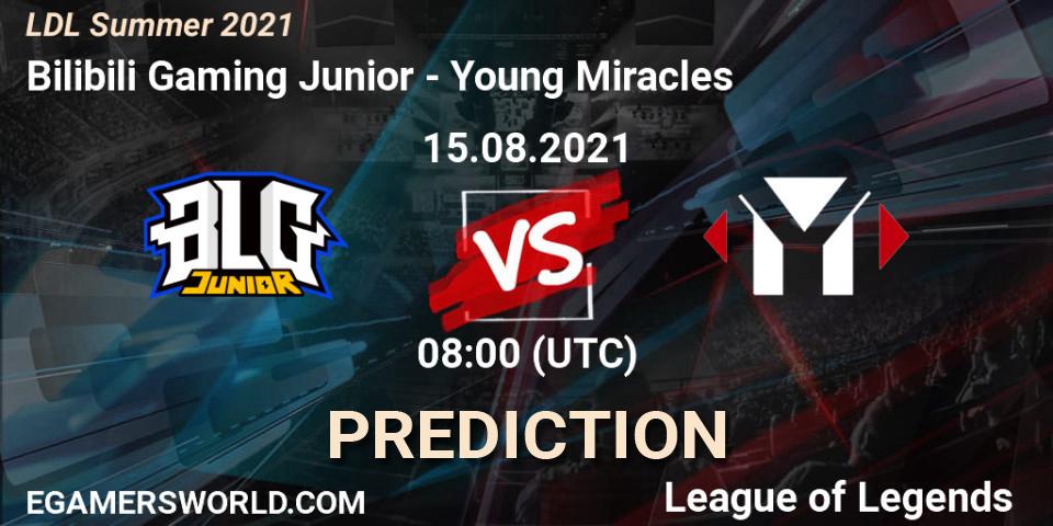 Prognoza Bilibili Gaming Junior - Young Miracles. 15.08.21, LoL, LDL Summer 2021