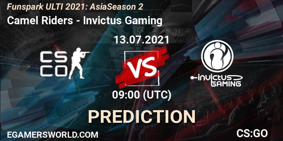 Prognoza Camel Riders - Invictus Gaming. 13.07.2021 at 10:00, Counter-Strike (CS2), Funspark ULTI 2021: Asia Season 2