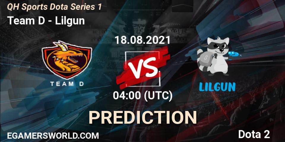 Prognoza Team D - Lilgun. 18.08.2021 at 06:04, Dota 2, QH Sports Dota Series 1