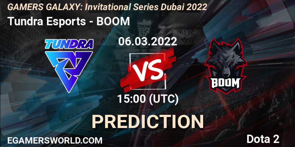 Prognoza Tundra Esports - BOOM. 06.03.2022 at 15:15, Dota 2, GAMERS GALAXY: Invitational Series Dubai 2022