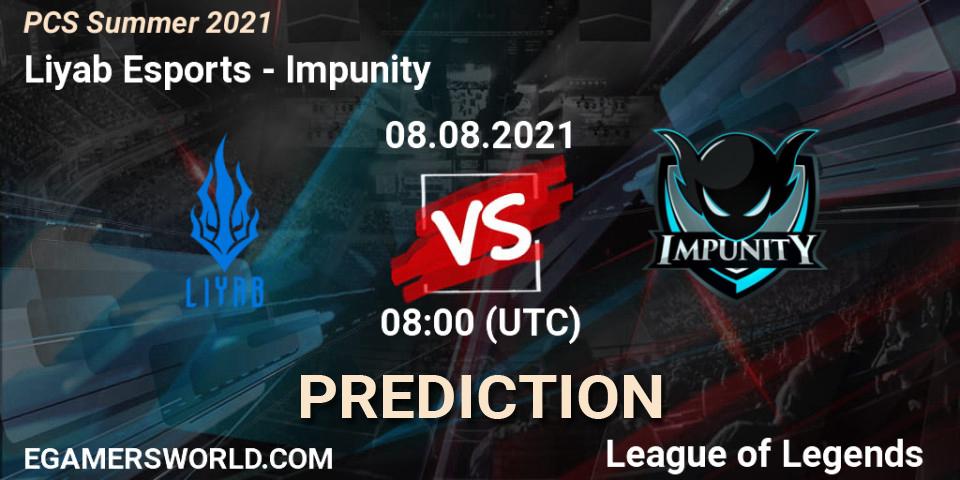 Prognoza Liyab Esports - Impunity. 08.08.2021 at 08:00, LoL, PCS Summer 2021
