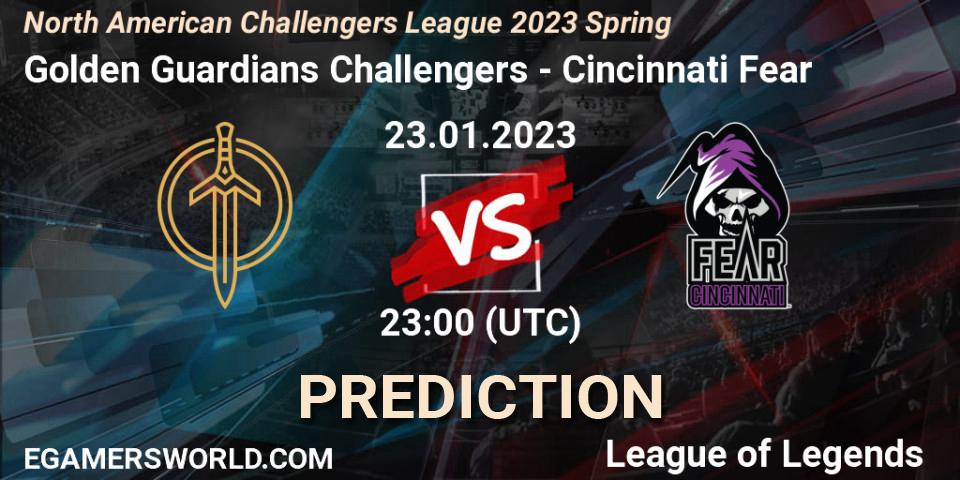 Prognoza Golden Guardians Challengers - Cincinnati Fear. 23.01.2023 at 23:00, LoL, NACL 2023 Spring - Group Stage