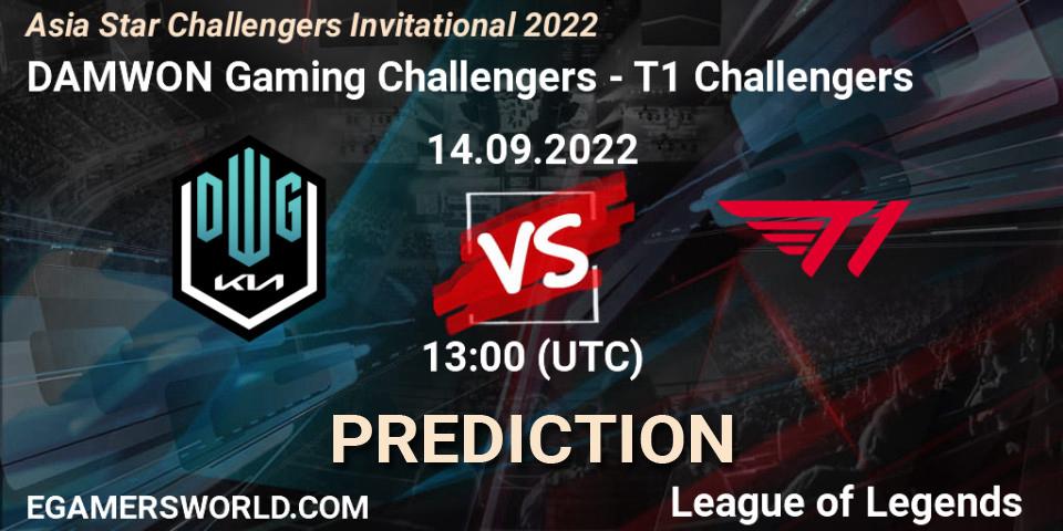 Prognoza DAMWON Gaming Challengers - T1 Challengers. 14.09.2022 at 12:05, LoL, Asia Star Challengers Invitational 2022