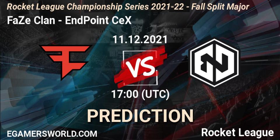Prognoza FaZe Clan - EndPoint CeX. 11.12.2021 at 18:40, Rocket League, RLCS 2021-22 - Fall Split Major