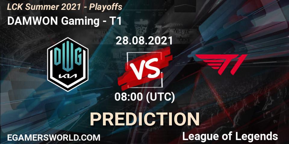 Prognoza DAMWON Gaming - T1. 28.08.21, LoL, LCK Summer 2021 - Playoffs